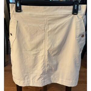 Athleta White Skort Womens Size 10 Athletic Skirt 4 Pocket Shorts